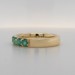 Memoire Ring GelbGold 585 7 grüne Smaragde 0,75ct