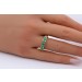 Smaragd Alliance Memoire Ring Gold 585 14K grüne Edelsteine 1ct