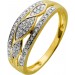 Ring Gelbgold 375 43 Brillanten 0,11ct W/SI Diamantring