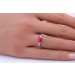 Rubin Ring Gelbgold 585 14K roter Edelstein 1.69ct Diamanten 0.06ct