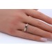 Saphir Ring Gelbgold 585 14K blauer Edelstein 0.22ct Diamanten 0.05ct 