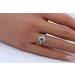 Smaragd Ring Weißgold 585 14K grüner Edelstein Brillanten 0.15ct