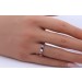 Edelstein Memoire Ring Weißgold 585 14K Diamant 0.13ct W SI