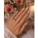 Saphir Ring Weißgold 585 14K blaue Edelsteine Brillanten 0.09ct W SI