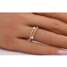 Perlen Ring Gelbgold 585 14K Süßwasser Zuchtperlen 3mm flexibel