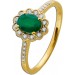 Edelsteinring Gelbgold 585 1 Smaragd 22 Diamanten