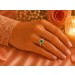 Smaragdring Gelbgold 585 14K grüner Edelstein Diamanten 0.16ct