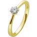 Solitärring 0.25ct F VSI Gelbgold 585 Lab Grown Diamond