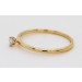 Vorsteckring Gelbgold 585 14K Solitär Diamant 0.08ct W SI