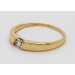 Vorsteckring Gelbgold 585 14K Solitär Brillant 0.20ct W SI