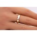 Vorsteckring Gelbgold 585 14K Solitär Brillant 0.20ct W SI
