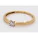 Verlobungsring Gelbgold 585 14K Solitär Diamant 0.16ct W SI 