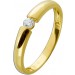 Spannring Gelbgold 585 14K Solitär Brillant 0.10ct W SI