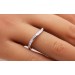 Designer Ring Weißgold 585 Diamanten 0.20ct W SI