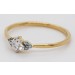 Blautopas Ring Gelbgold 585 14K blaue Edelsteine Diamant 0.26ct
