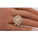 Rosenring Gelbgold 585 14 Karat Brillanten 0.39ct TW VSI