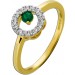 Smargd Happy Lady Ring Gelbgold 585 grüner Smaragd Diamonds 0.15ct TW VSI