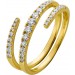 Schlangenring Gelbgold 585 14 Karat Brillanten 0.60ct. TW VSI