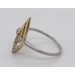 Bicolor Ring Gelbgold Weißgold 585 14 Karat Brillanten 0.16ct. TW 