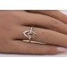 Bicolor Ring Gelbgold Weißgold 585 14 Karat Brillanten 0.16ct. TW 