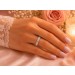 Brillant Ring Gelbgold Weißgold 585 14K Diamanten 0.38ct TW VSI  