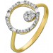 Happy Lady Ring Gelbgold 585 14K Brillanten 0.26ct TW VSI 