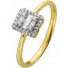 Brillantring Gelbgold Weißgold 585 14K Diamanten 0.17ct  