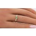 Smaragd Ring Gelbgold 585 14K grüner Edelstein Brillanten 0.10ct 