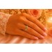 Tsavorit Ring Gelbgold 585 14K grüner Edelstein Brillanten 0.10ct 
