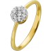 Diamantring Gelbgold Weißgold 585 14K Brillanten 0.31ct 