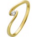 Verlobungsring Gelbgold 585 14K Solitär Brillant 0.10ct  
