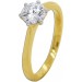 Solitärring 0.75ct F VSI Gelbgold 585 14K Lab Grown Diamant 
