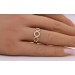 Ring Gelbgold 333 8 Karat weiße Zirkonia Diamantechtlook 