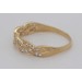 Damenring Gelbgold 333 8 Karat  weiße Zirkonia Steine Brillantlook