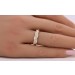 Damenring Gelbgold 333 8 Karat  weiße Zirkonia Steine Brillantlook