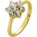 Goldring Gelbgold 333 8 Karat weiße Zirkonia Steine 