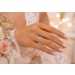 Memoire Ring Weißgold 333 8 Karat weiße Zirkonia Steine 