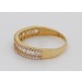 Memoire Ring Gelbgold 333 8K weiße Zirkonia Brillantlook
