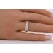 Memoire Ring Gelbgold 333 8K weiße Zirkonia Brillantlook