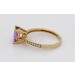 Amethyst Ring Gelbgold 333 8K lila Edelstein weiße Zirkonia Steine