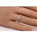Verlobungsring Platin 950 Solitär Brillant 0.10ct TW SI