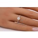 Damenring Gelbgold 333 8 Karat weiße Zirkonia Brillantlook
