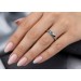 Brillantring Platin 950 blauer Diamant 0.25ct Verlobungsring