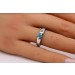 Solitärring Platin 950 blauer Diamant 0.50ct Spannring