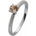 Morganit Ring Platin 950 rosa Edelstein Diamanten 0.07ct 