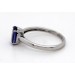 Tansanit Ring Platin 950 violett blauer Solitär AAA Edelstein