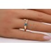 Brillantring Gold 585 14K blauer Solitär Diamant 0.25ct