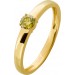 Solitärring Gold 585 14K gelber Diamant 0.25ct Verlobungsring