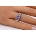 Tansanit Ring Platin 950 violett blaue Edelsteine 1.5ct 