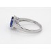 Tansanit Ring Platin 950 violett blauer Edelstein 2.5ct Brillanten Halo
